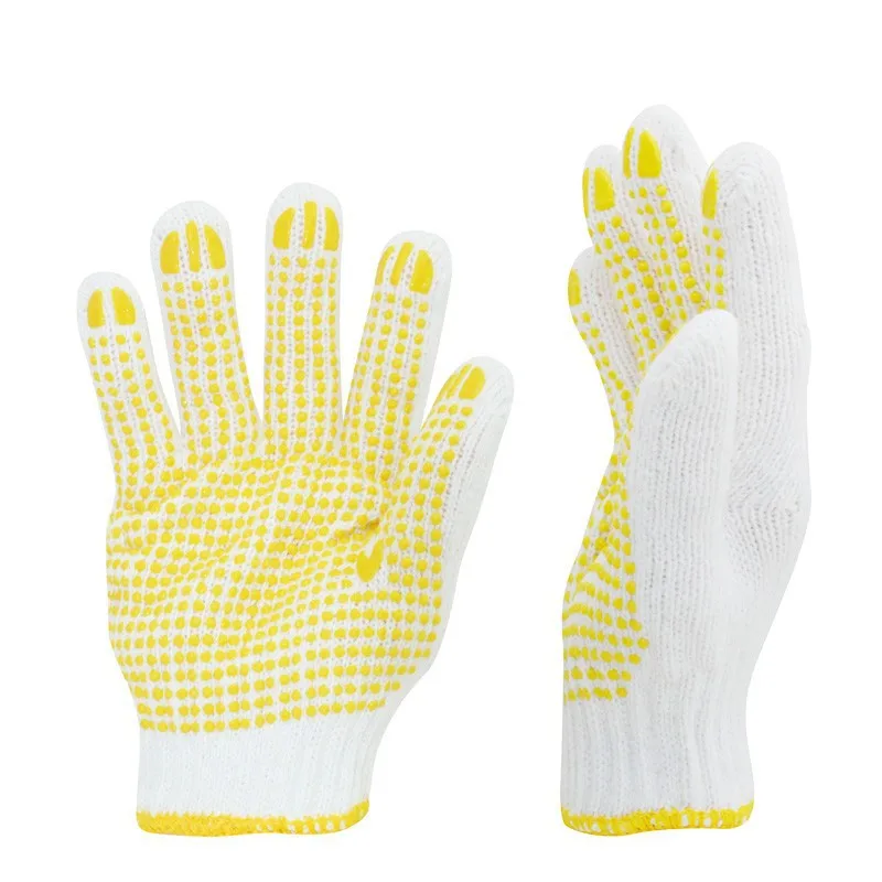 New Model  Prevent Slipping  Full Finger  Knitted Working Safety Gloves for Gardening Parts Moving