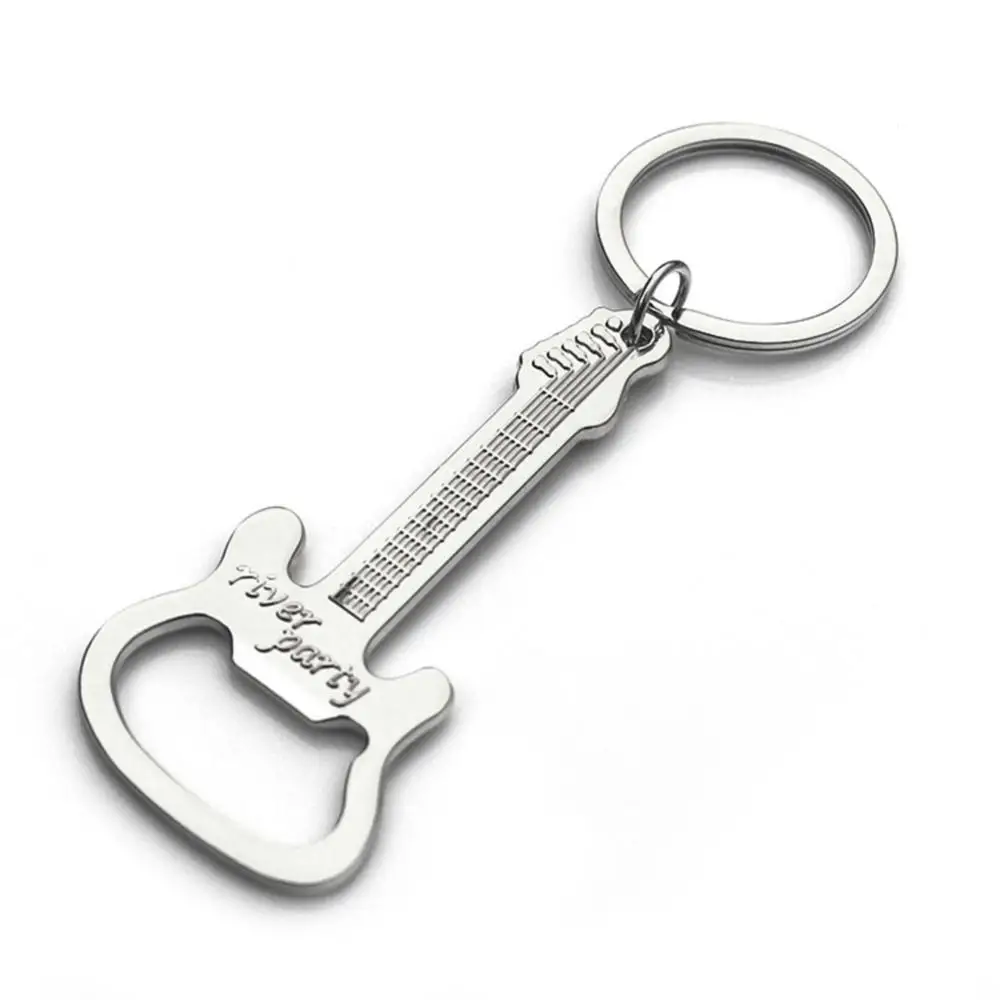 Bottle Opener  New Design Guitar Beer Bottle Can Opener Alloy Hangings Ring Keychain Tools Household Gifts Kitchen Tools