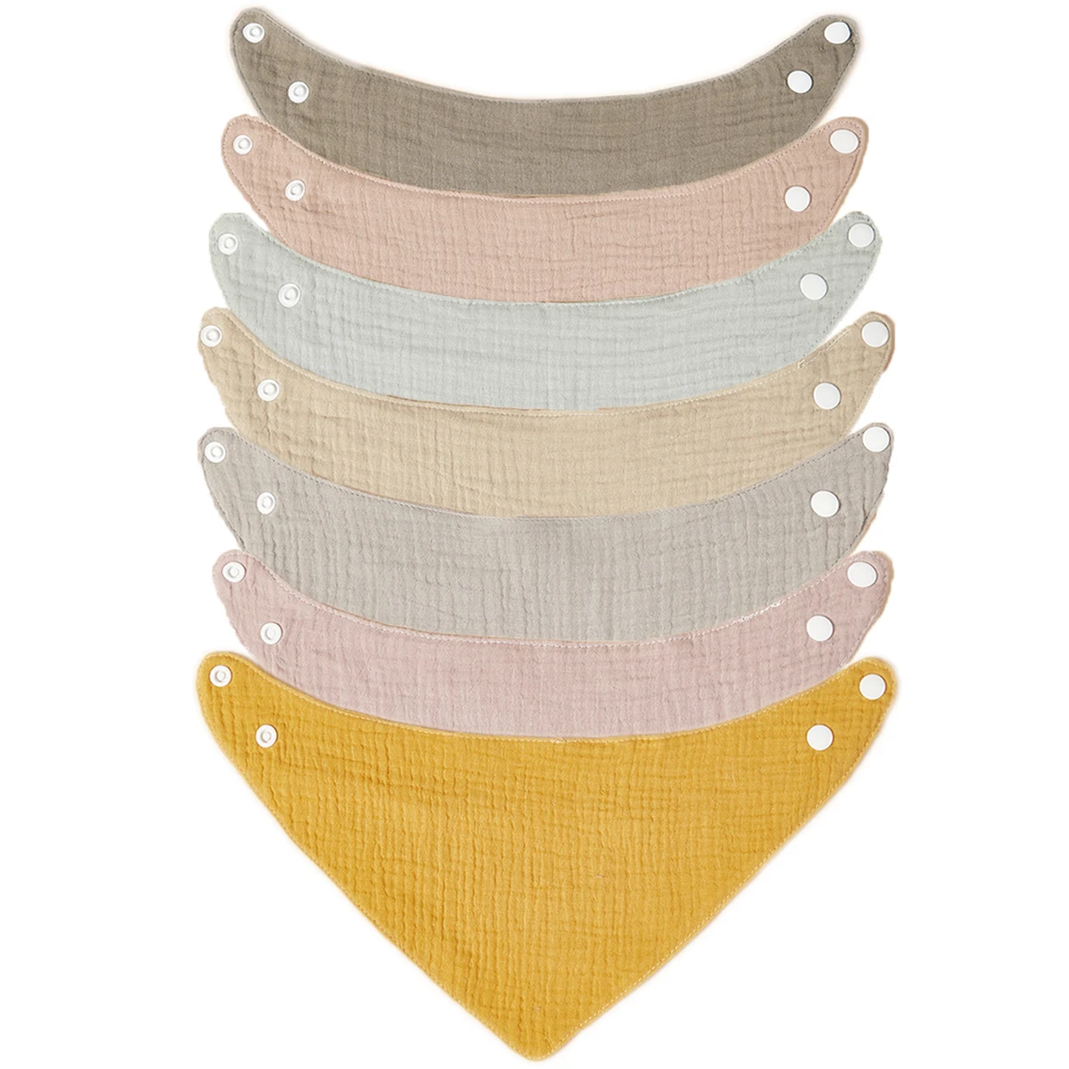 7-Pack Baby Bibs for Drooling and Teething - Bandana Bibs for Girls, Boy, Unisex Soft Cotton Baby Drool Bibs