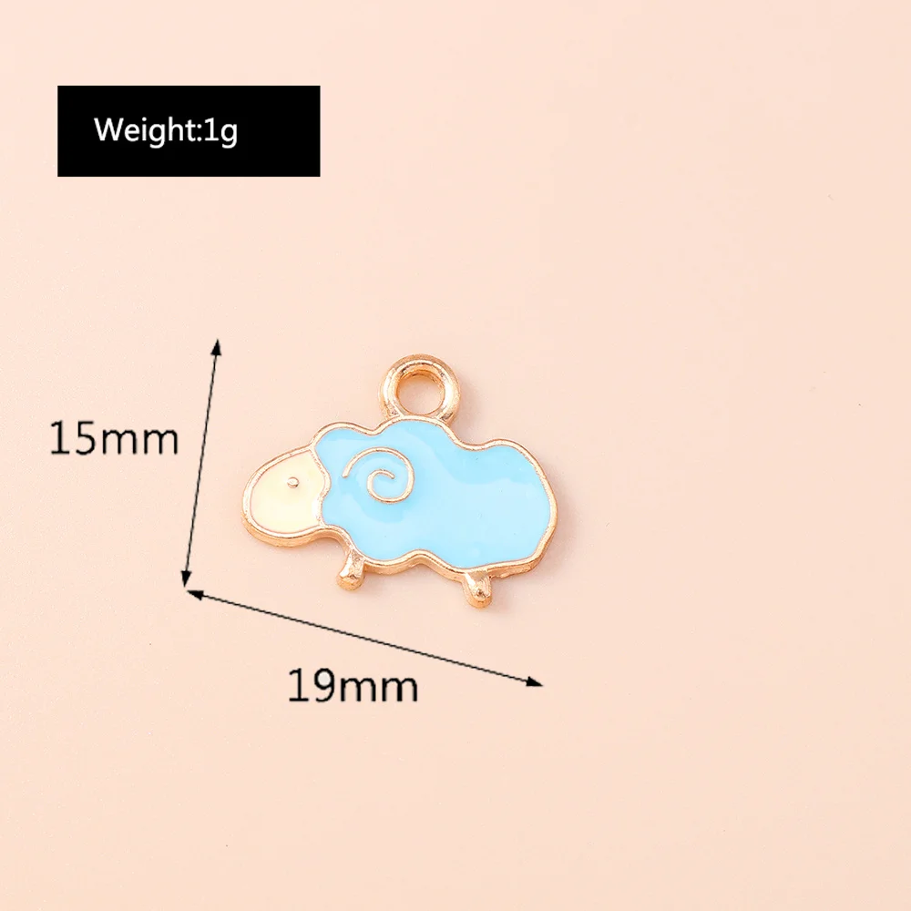 Leslie 20 Stück 3 Farben Niedliche Tier-Emaille-Argali-Schaf-Anhänger für Armband, Halskette, Ohrring, DIY-Schmuckherstellung – Detail 5