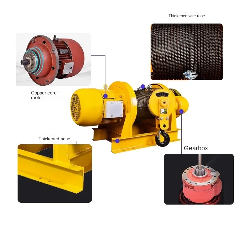 1T 100M 150M 380V Electric Hoist Heavy Duty Explosion-proof Building Freight Elevator Crane Electric Hoist Hoist