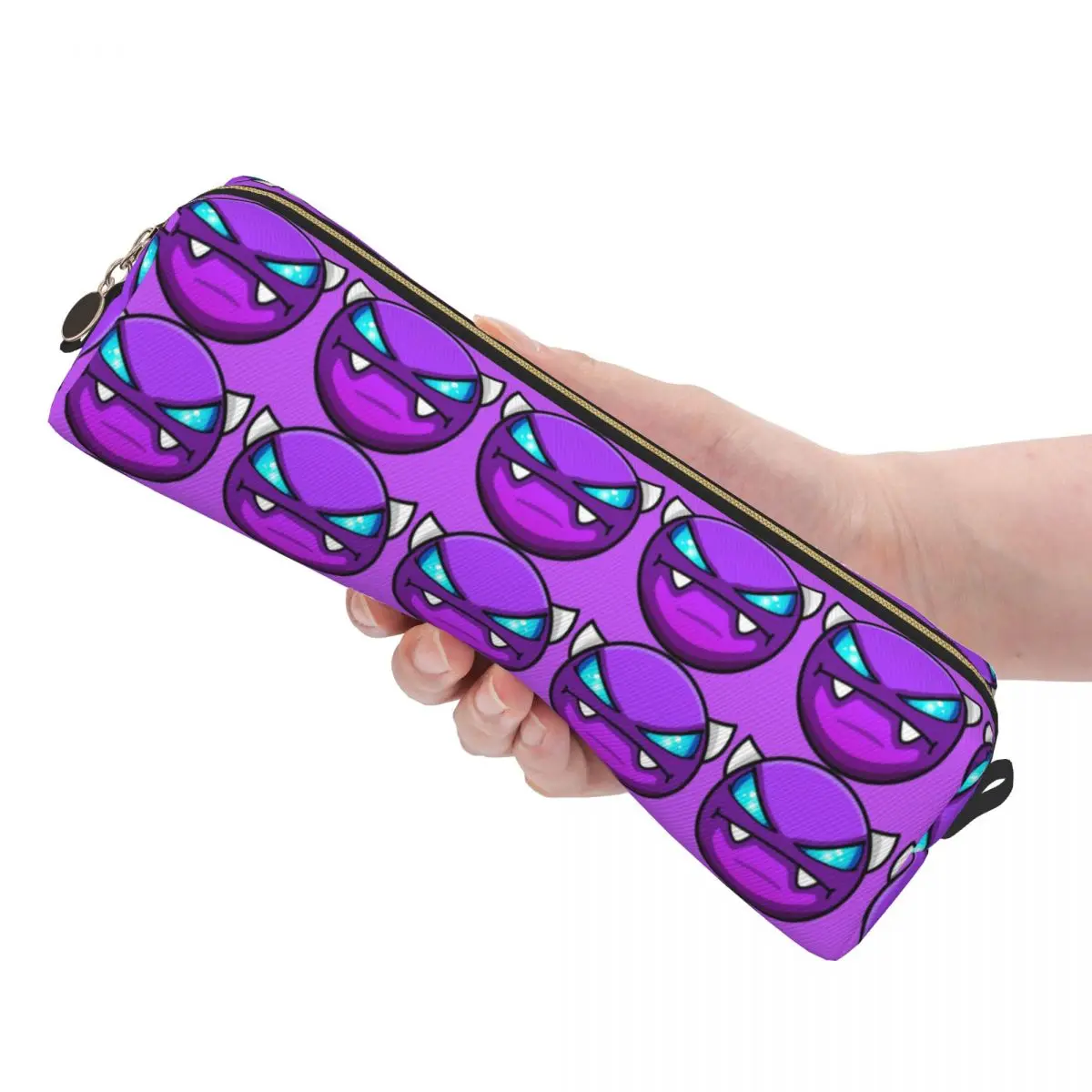 Geometry Cube Game Dash Pencil Case Easy Demon Pen Bags Girl Boy Large Storage Students School Zipper Pencil Pouch