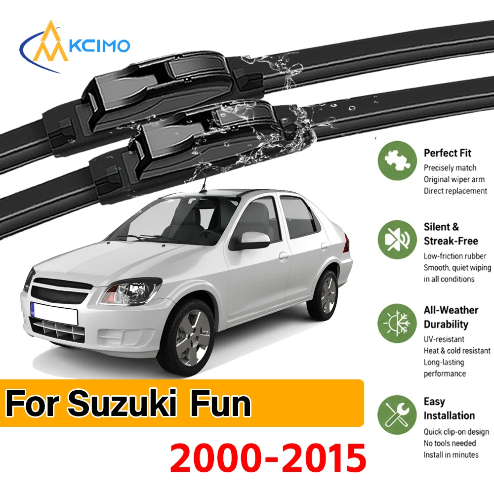 Escobillas Limpiaparabrisas Garantizan Visión Clara, 2 Piezas, para Suzuki Fun 2000-2015, Claridad en Todas las Estaciones, Fácil Instalación, Conducción Segura y Confiable