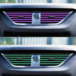 10-Piece Universal U-Shape Flexible Air Vent Decor Strips - Car Interior Grille Trim Accessories for Air Conditioner Outlet