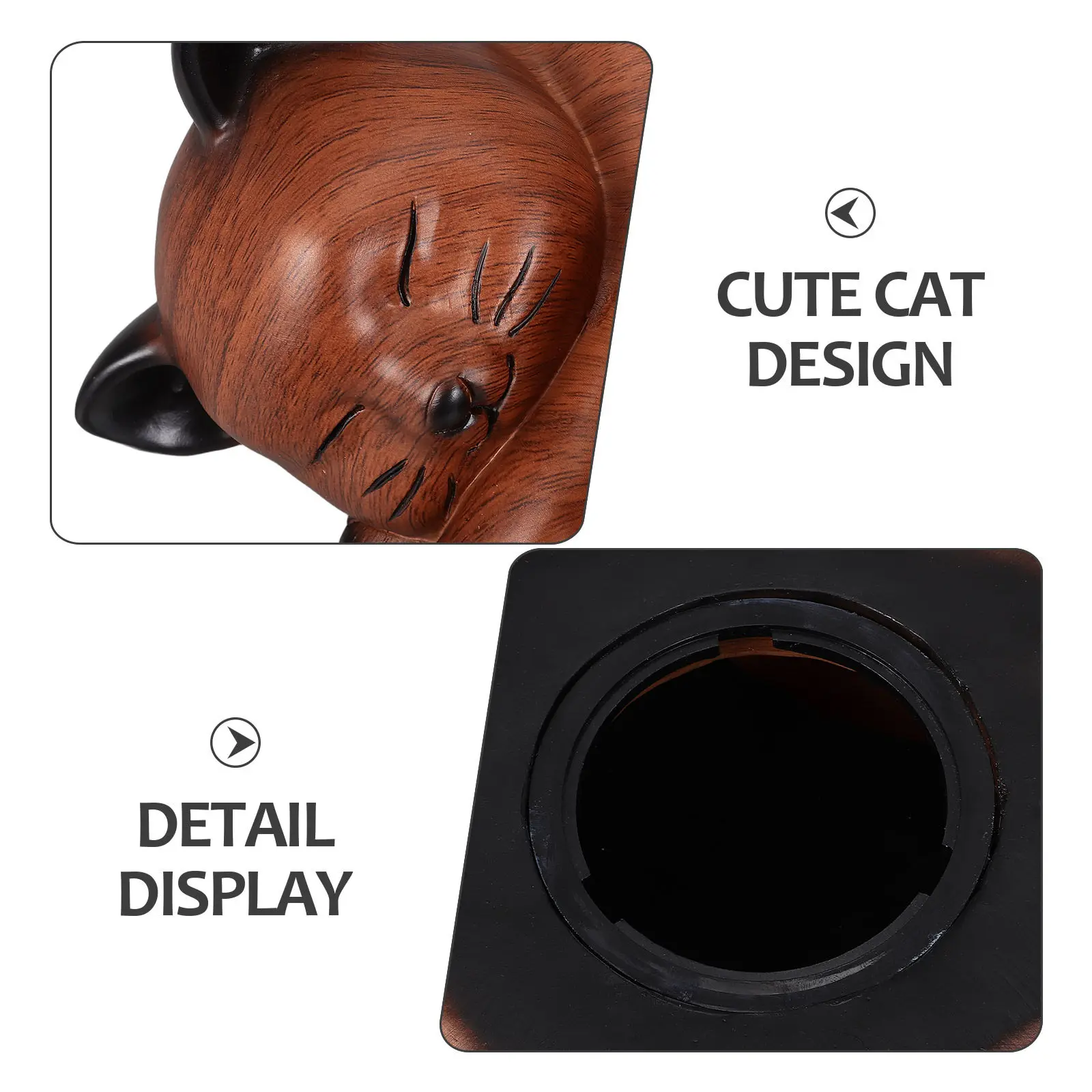 Resin Sleeping Cat Urn Cremation Keepsake Small Pet Ash Container Indoor Memorial Box Pet Loss Sympathy Gift Resin Cat Urn