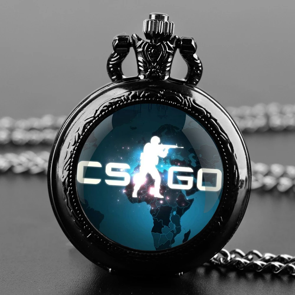 Game Design Vintage Quartz Pocket Chain Watch Necklace Watches For Men Kids Birthday Unique Gifts Mens Pocket Watches