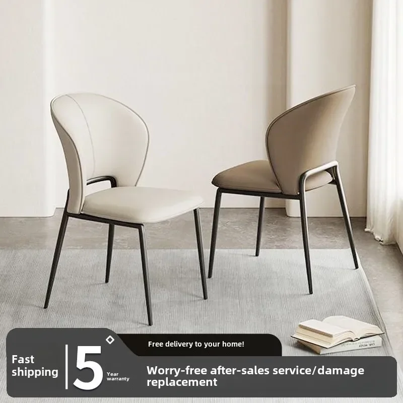 

Modern luxury dining chairs home chairs designer model rooms soft pack chairs creative hotels minimalist Nordic backrest