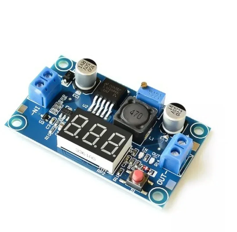 LM2596 DC Buck Step Down Power Converter Module DC/DC 4.0~40V to 1.25-37V 2A Adjustable Voltage Regulator With LED Voltmeter