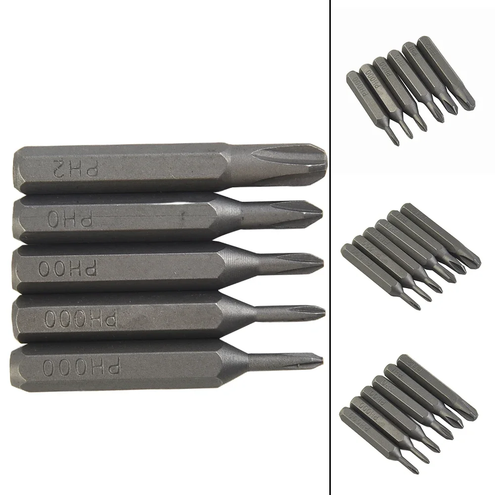 5PCS Screwdriver Bits 4mm Hex Shank 28mm Cross PH0000 PH000 PH00 PH0 Steel Magnetic Screwdriver Bits For Power Tools Parts