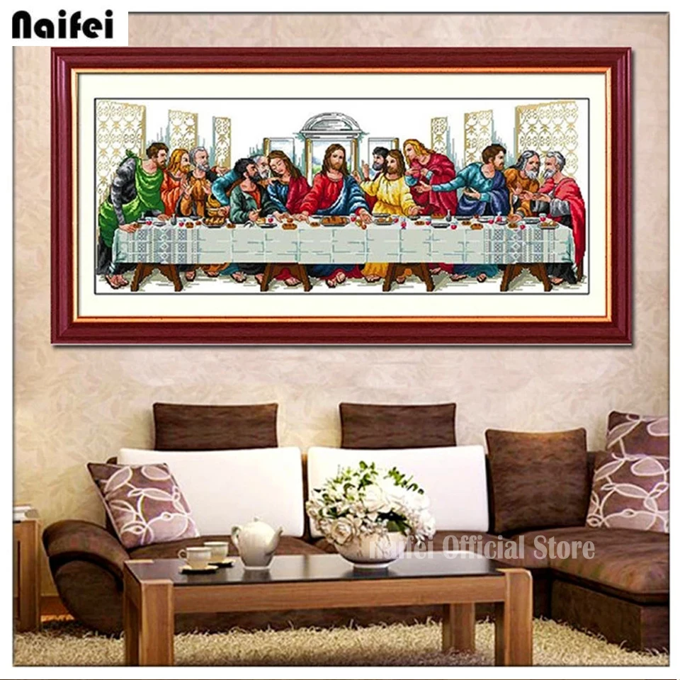 L\'ultima cena Gesù, pittura diamante 5D fai da te, strass rotondo/quadrato completo, mosaico diamante, punto croce, ricamo religioso,