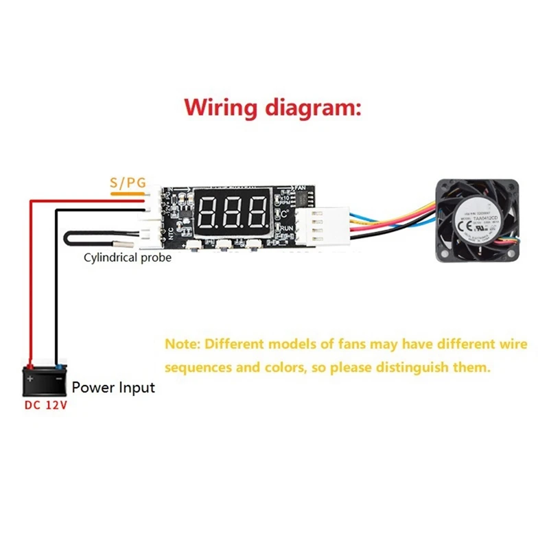 Controlador de velocidad de Control de temperatura de ventilador de 4 cables, módulo de reducción de ruido de chasis, soporte de Control de velocidad de ventilador, duradero, 12V PWM