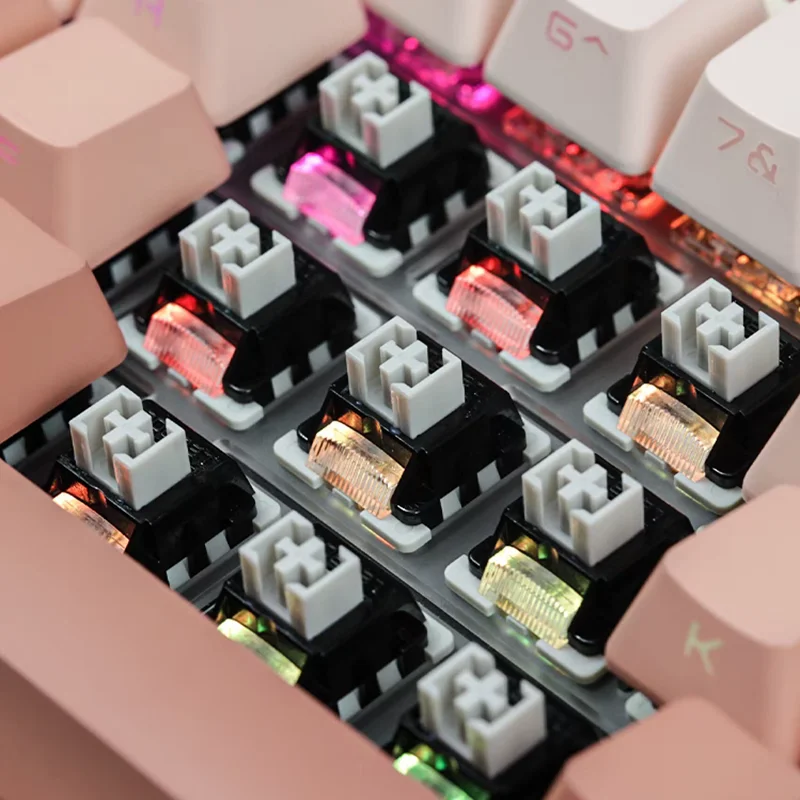 LEOBOG Graywood V4 Switch Linear POM HIFI Switches For Custom Mechanical Keyboard Gaming Kit 5Pins With Light Guide Column GMK67