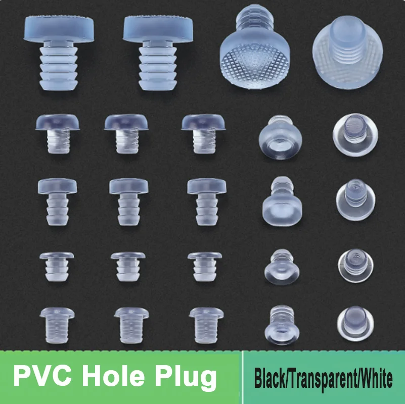 5/6/7/8/10mm Tube Pipe End Cap Hole Plug PVC Furniture Foot Nail Rubber Glide Nail Office Table Chair Leg Floor Protector Round
