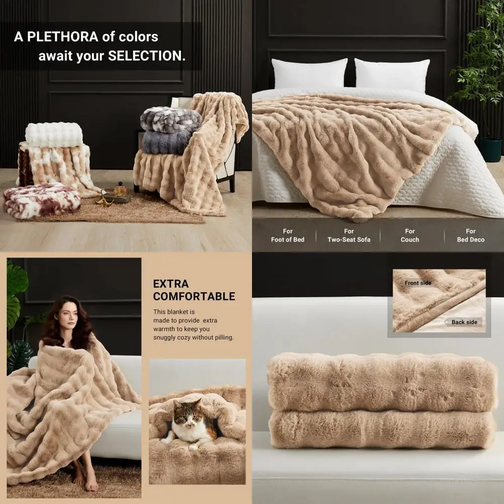 

Уютное одеяло из искусственного меха цвета хаки 60x80, плюшевое покрывало для дивана для гостиной, мягкий декор в подарок
