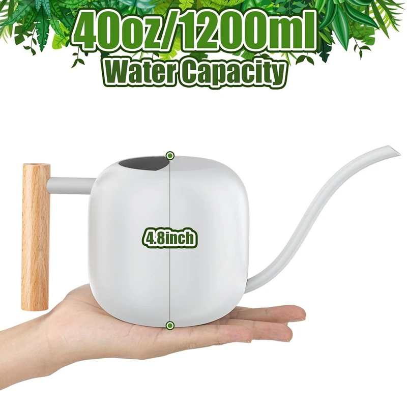 Water Can Indoor Plant 1.2L/41Oz With Long Spout Small Water Can Metal Watering Can Pot For Indoor House Plant Bonsai Durable