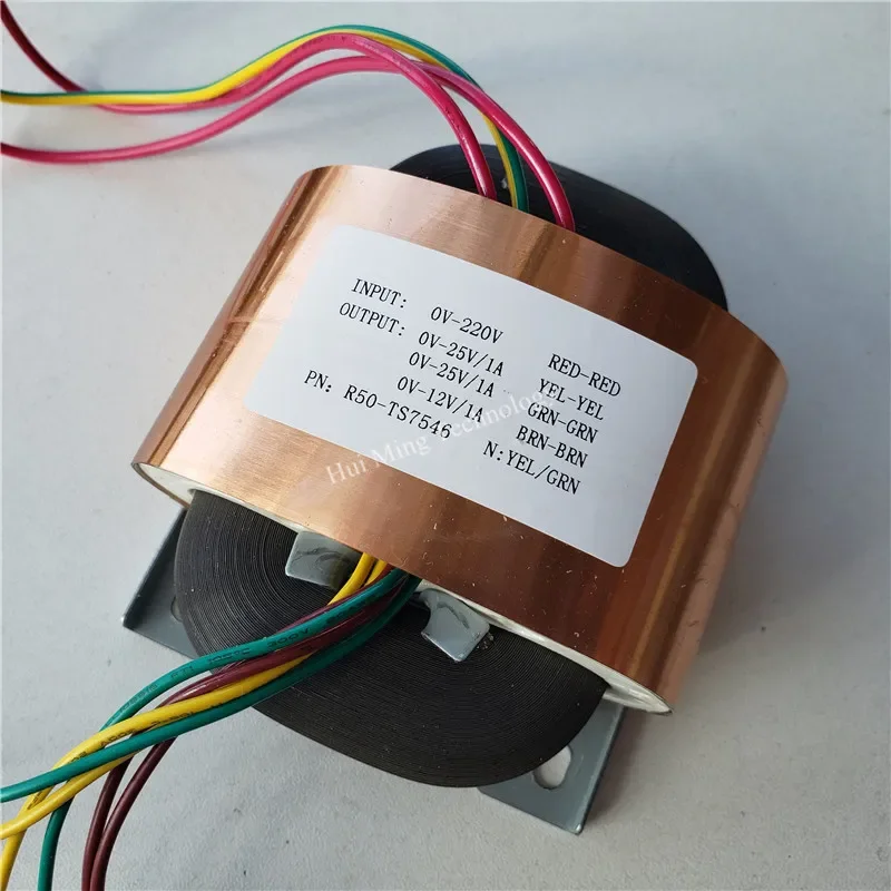 

R Core Transformer 60W R50 220V To 12V 2X25V R Type Transformers Custom With Copper Shield Pre-Decoder Power Amplifier