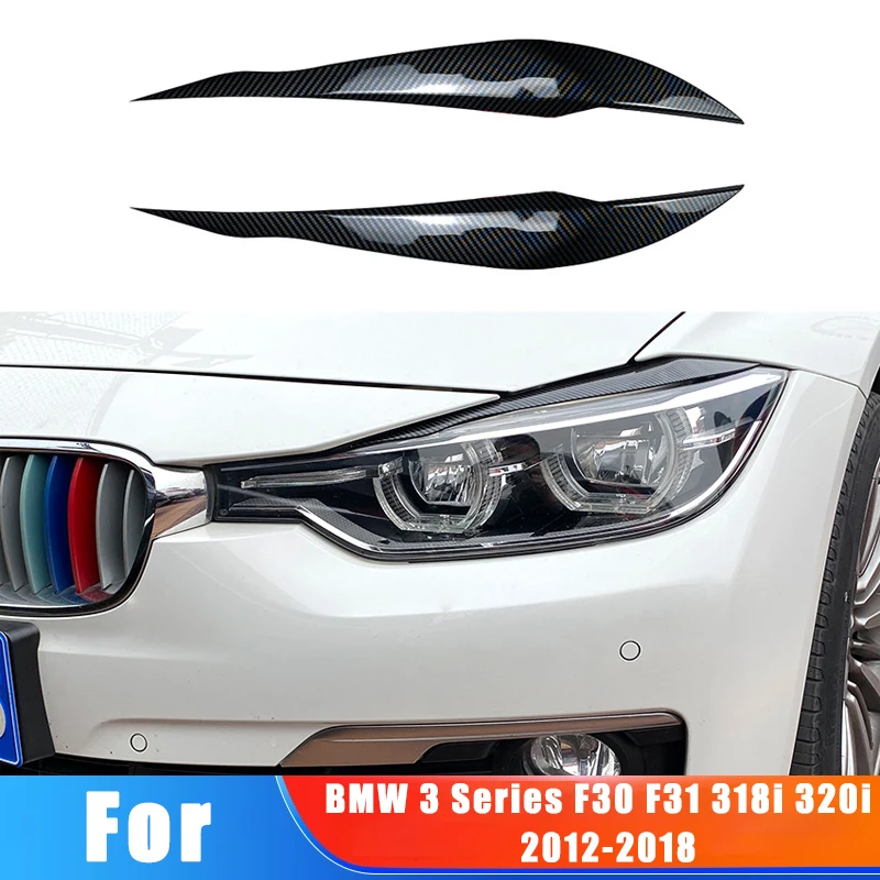 

For BMW 3 Series F30 F31 318i 320i 2012-2018 Car Front Headlight Eyebrow Exterior Sticker Decoration Modification Accessories