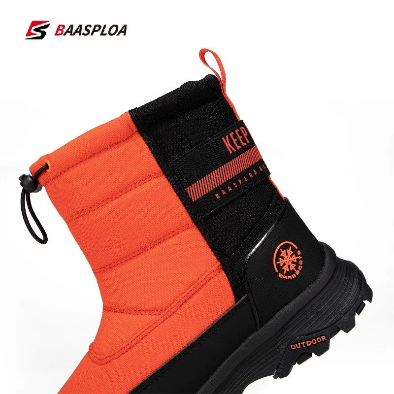 Baasploa 2022 Women Winter Shoes Waterproof Warm Boots Non-Slip Men Walking Hiking Shoes Non-Slip Wear-Resistant White Boots