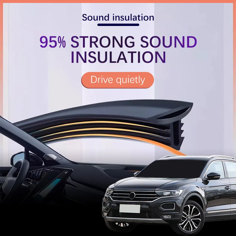 

Car Dashboard Sealing Strip Interior Auto Noise Sound Insulation Rubber Trim Weatherstrip For Volkswagen VW T-roc 2017-2023