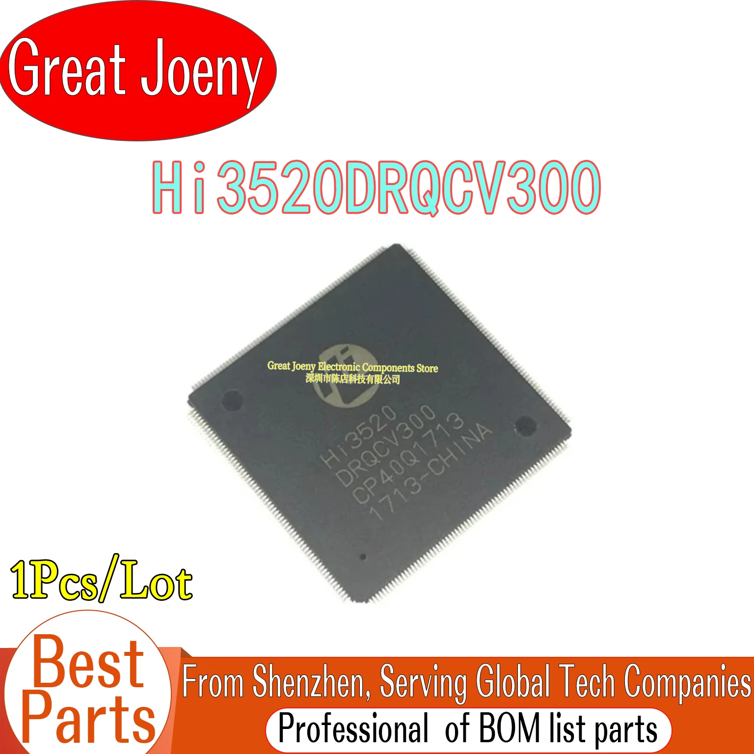 

100% New Original Hi3520DRQCV300 Hi3520 IC Chipset LQFP-256