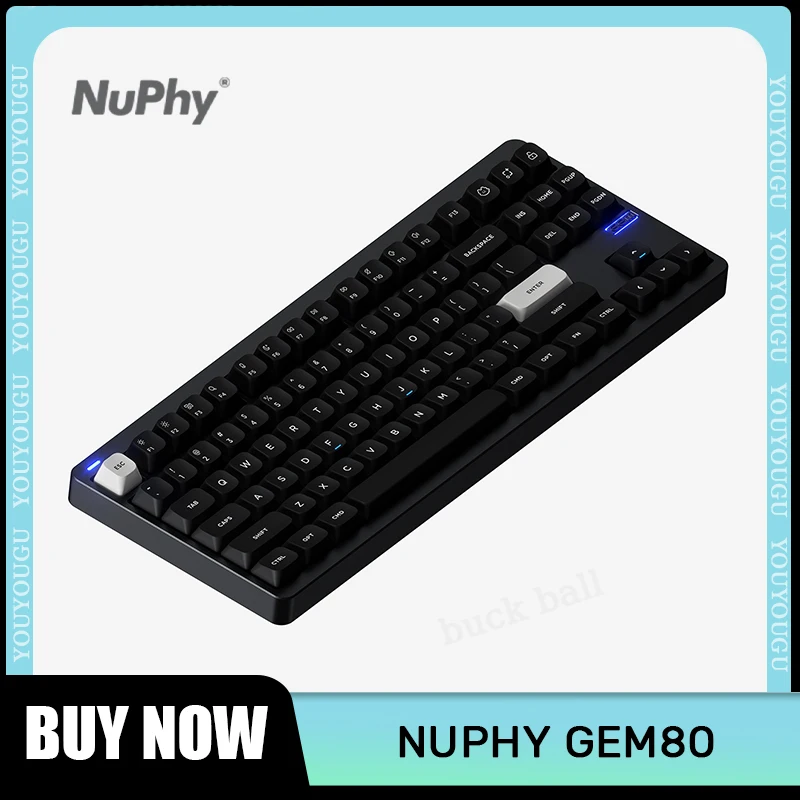 

Nuphy Gem80 Mechanical Keyboard 3 Mode Wireless Bluetooth Keyboards 88keys Gasket High Switch Customization Gaming Keyboard Gift