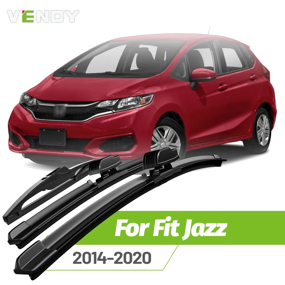 

Front & Rear Wiper Blades Set For Honda Fit Jazz MK3 2014-2020 Windshield Windscreen Window Rain Brushes 26"+14"+14"