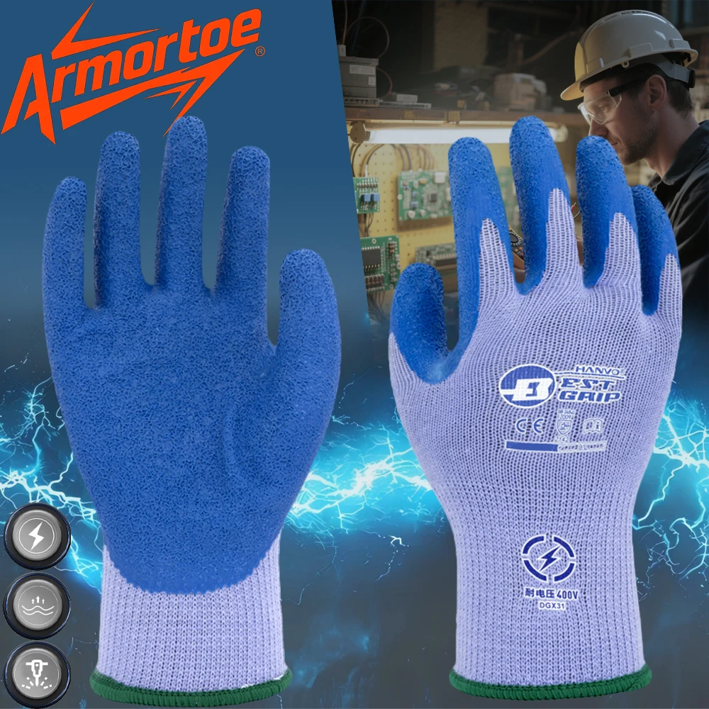 

ArmorToe 400V Lineman Gloves Flame Resistant Insulating Touchscreen Low Voltage Metering Protective Work #Armor8027