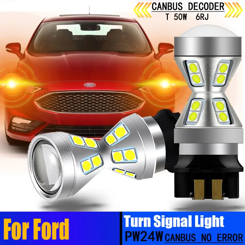 

2Pcs Pw24w Canbus No Error Led Front Indicator Turn Signal Light For Ford Fusion 2013-2016 Fit Ram 1500 Rear Turn Bulb 2019-2021