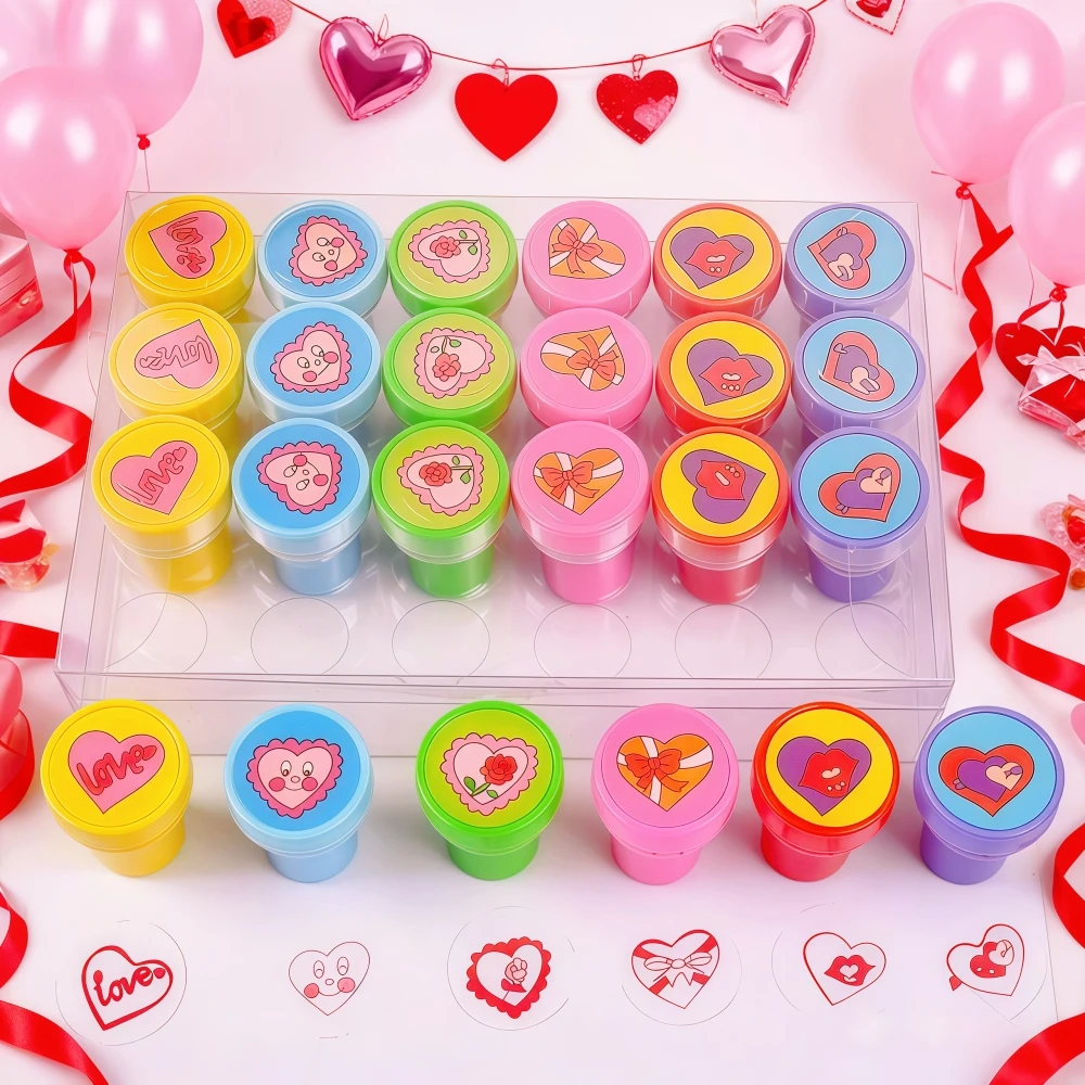 12/24/48 Uds. Divertido sello de amor del Día de San Valentín, fiesta de boda del Día de San Valentín recuerdo de despedida de soltera decoración de regalo de Carnaval de cumpleaños