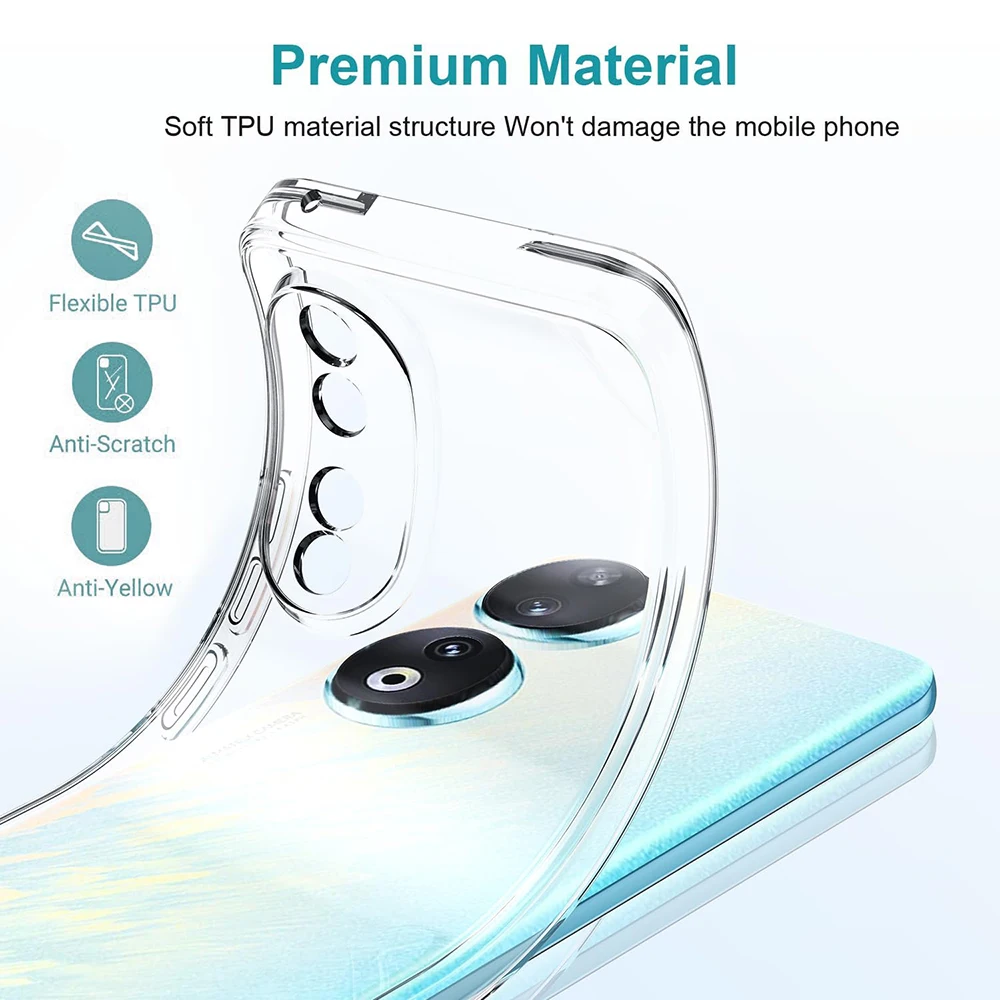 Ultra Thin Silicone Soft Case For Huawei Honor 200 90 70 50 Lite Pro X7 X8 X9 X7A X8A X9A X7B X8B X9B 4G 5G Clear TPU Back Cover view 4