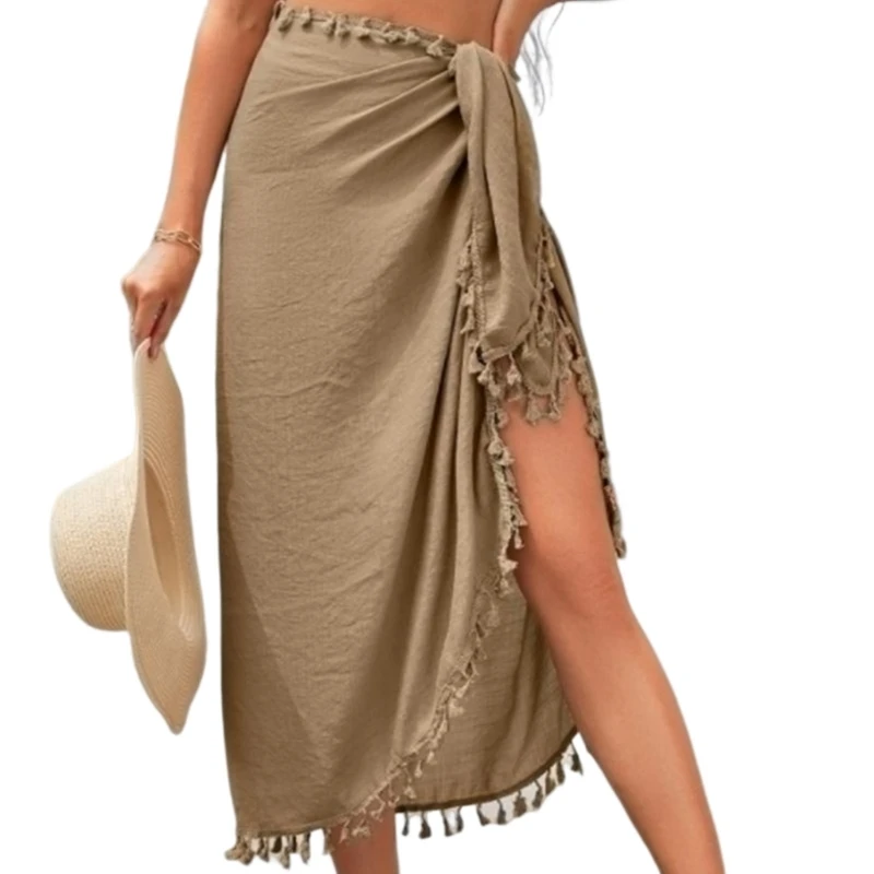 Womens Swimsuit Sarong Wraps Skirt Beach Cover Up Bathing Suit Bikini Cover-Ups