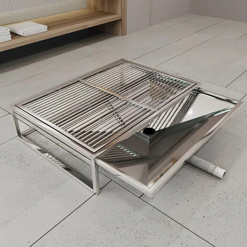 Small Medium Large Dog Accessory, Stainless Steel Automatic Flushing Sewer Pet Urinal Anti-stepping Feces Dog Toilet