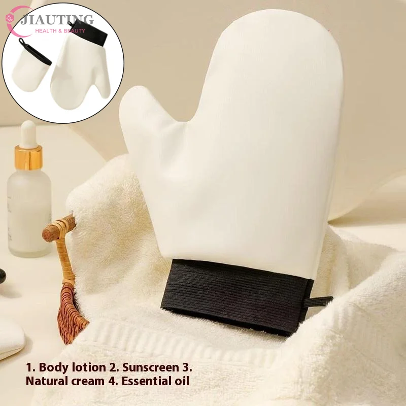 

1Pcs Leather Coated Gloves Sunscreen Gloves Quick Wipe Body Lotion Glove Apply Cream Meihei Oil Not Dirty Hands Lazy Only Gloves