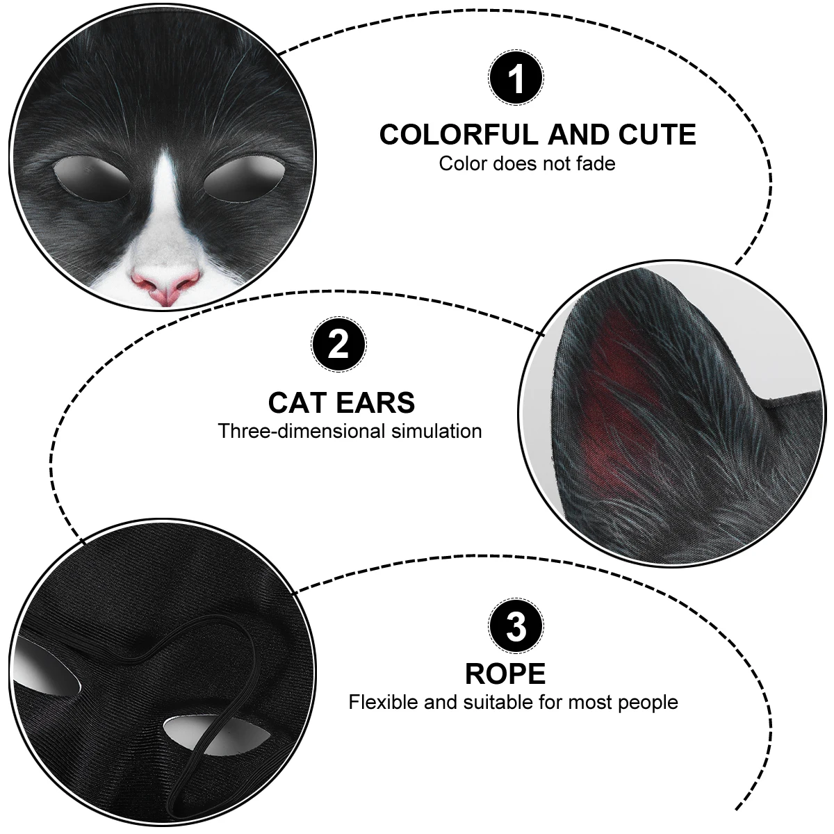 

Animal Cat Mask Masks for Adults Masquerade Product Costume Face Black Halloween Woman Miss