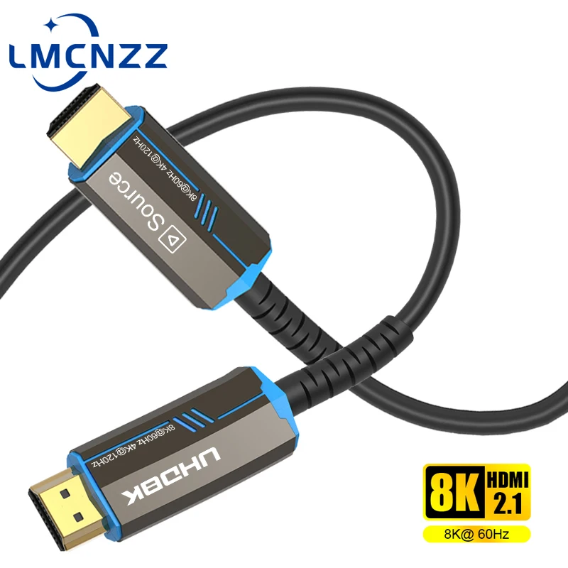 8K 60Hz HDMI 2.1 Kabel światłowodowy 4K 120Hz 2.0 Ultra High Speed 48Gbps HDR eARC 3D HDCP 10M 15M 20M 30M 50M Do projektora telewizyjnego