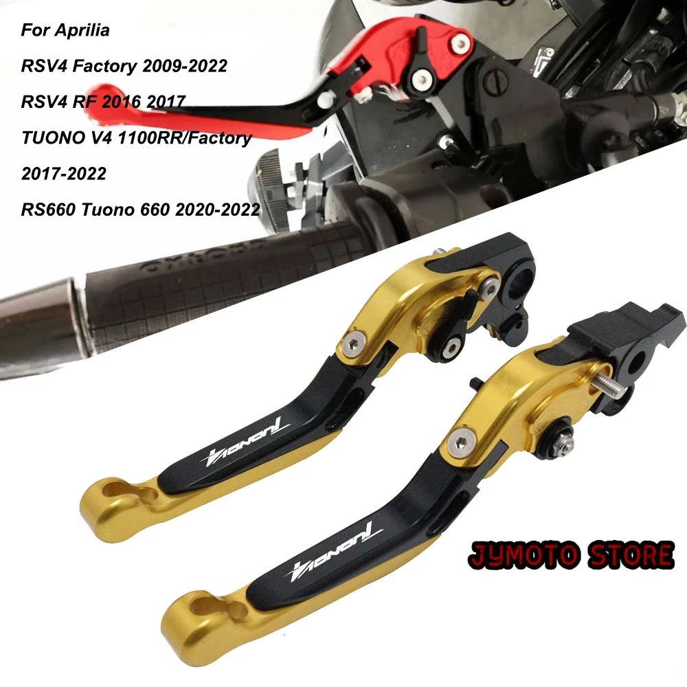 

For Aprilia RSV4 Factory 1100RR RS660 Tuono 660 V4 Motorcycle Adjustable Folding Brake Clutch Levers Aluminum Short Handle Lever