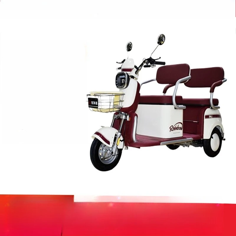 

Electric three-wheeled household small elderly scooter pick up and drop off children and ladies parent-child battery car