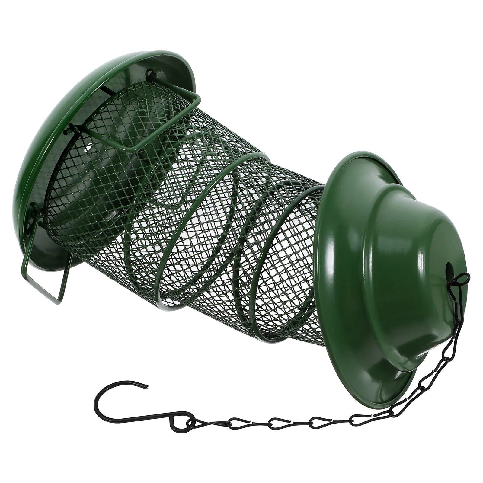 

Stretchable Bird Feeder Hanging Metal Wrought Iron Outdoor Garden Green Balcony Patios Large Dove Feeders Catcher Trays Water