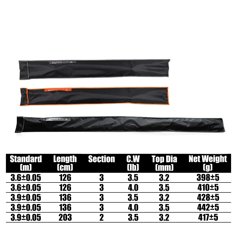 صنارة صيد سمك الشبوط عالية الكربون 3.5/4.0 3 أقسام 3.6 م 3.9 م صنارة صيد سمك الشبوط الخارجية