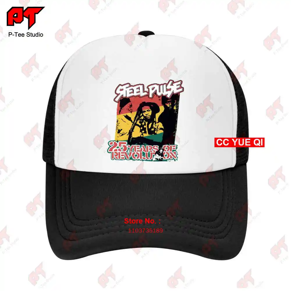 Vintage Y2K Reggae Rasta Band Steel Pulse 25 Years Revolution Baseball Caps Truck Cap 8U90