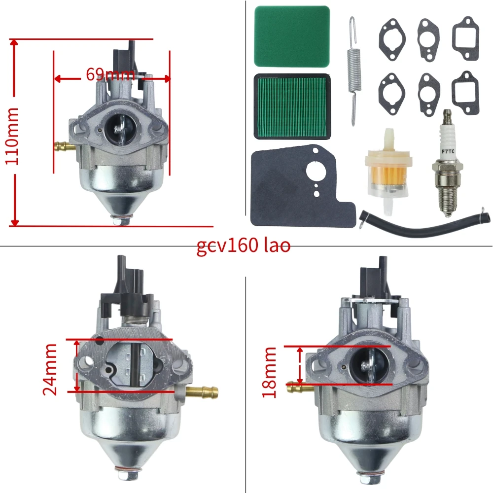 16100-Z8B-901 Carburetor For Honda GC160 GC135 GCV190 HRT216 HRR216 GCR160A HRS216 Engine Carb GCV160 GCV135 Lawn Mower view 6