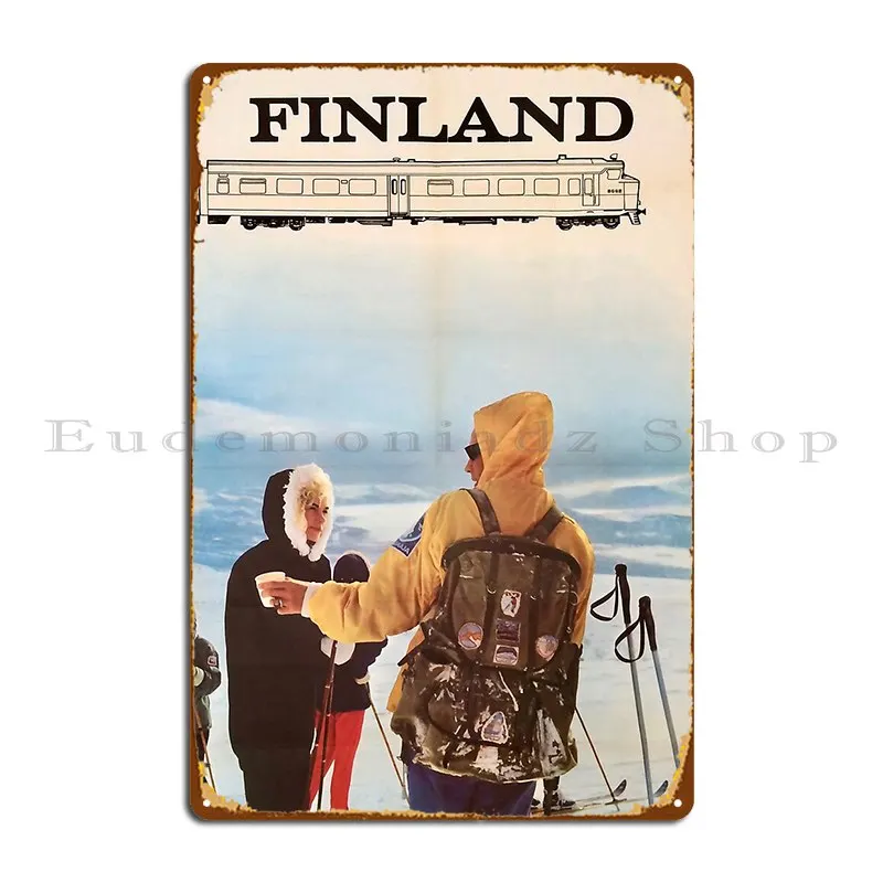 Finland Retro Poster Metal Signs Wall Decor Sign Wall Mural Print Bar Tin Sign Poster