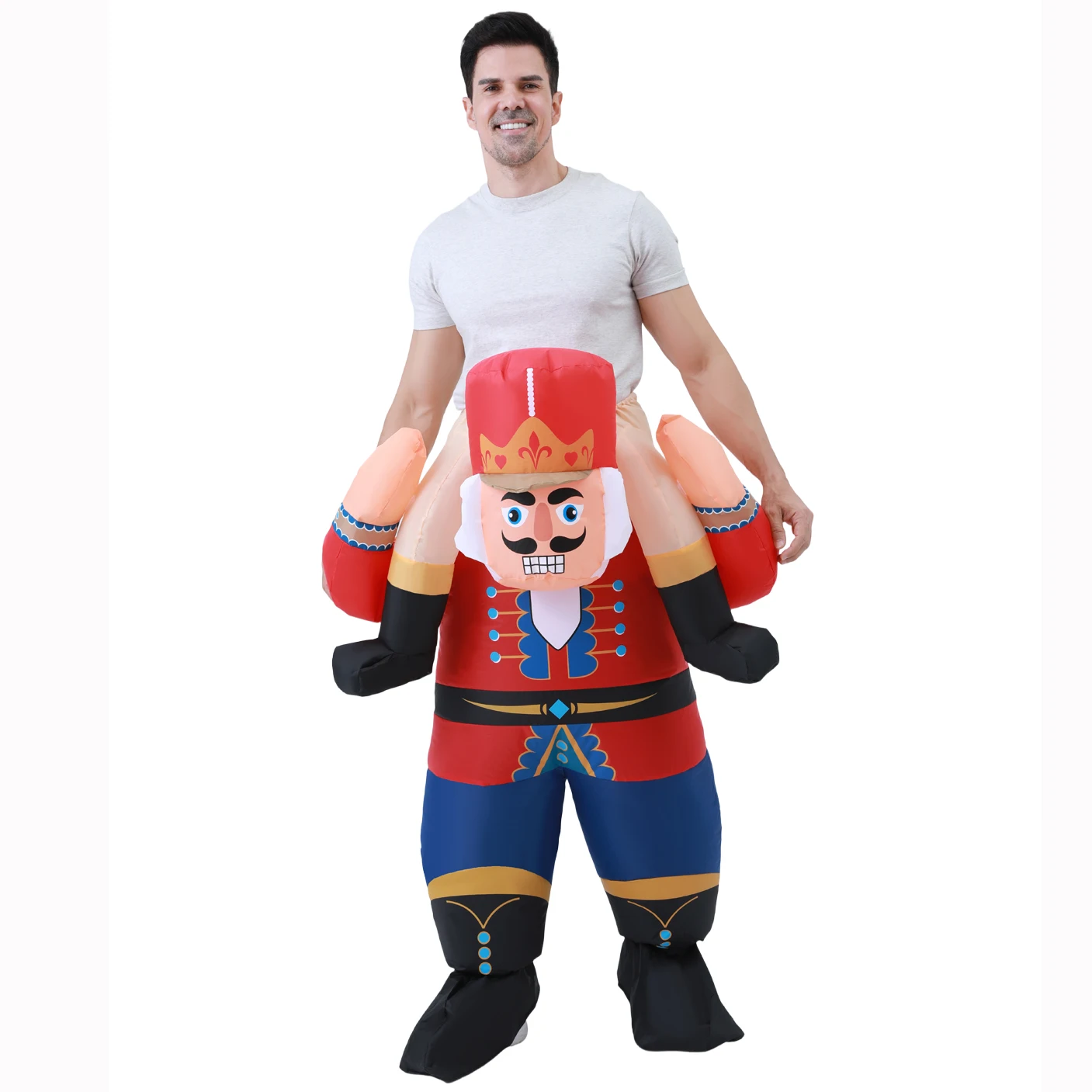 

Надувной костюм Щелкунчика для взрослых, костюм «Поездка на Щелкунчик», необычные забавные костюмы, костюмы на Рождество, Хэллоуин