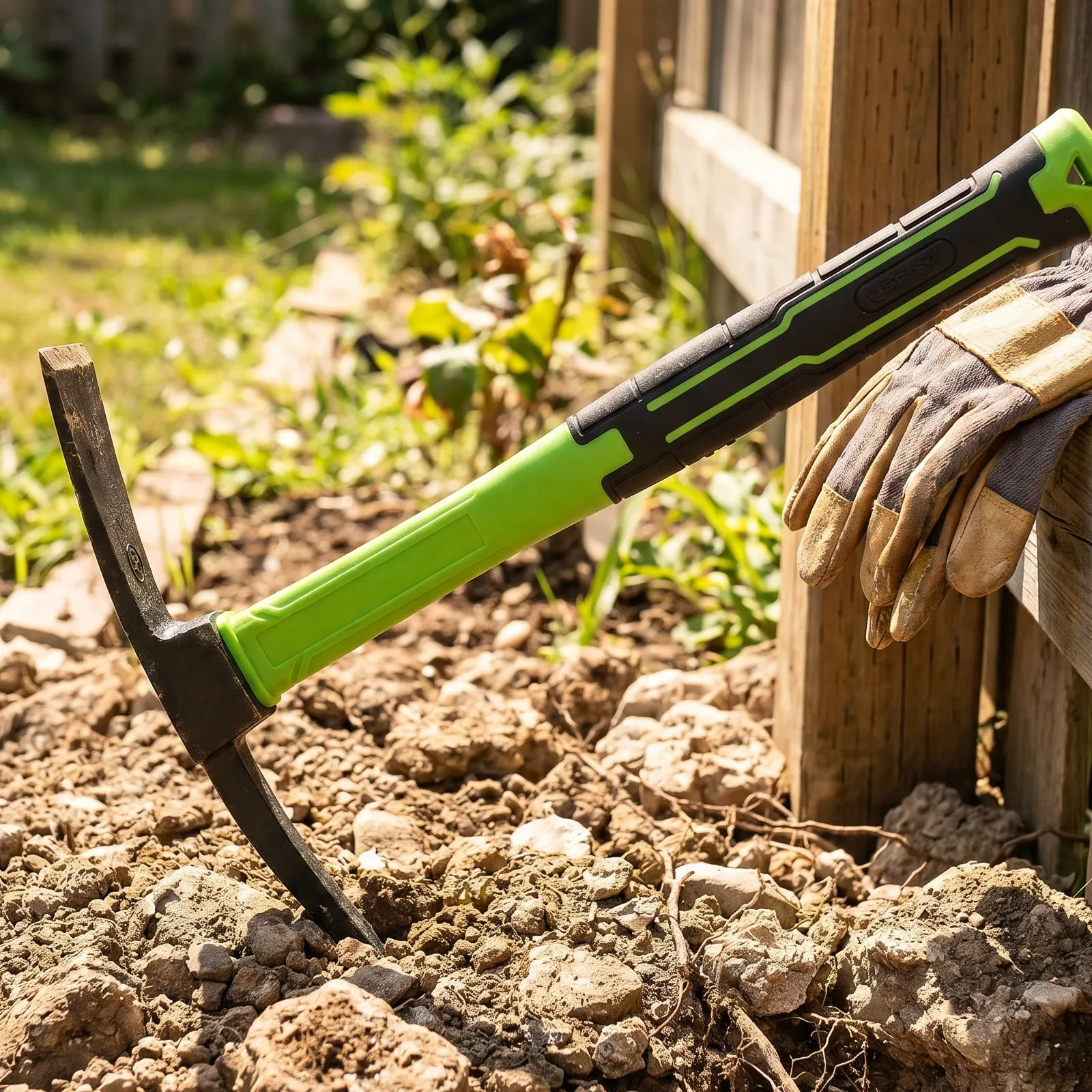 Small Gardening Pickaxe Mattock Forged Manganese Steel Hoe Garden Tool Rock Breaking Stump Remover Camping Digging Tool