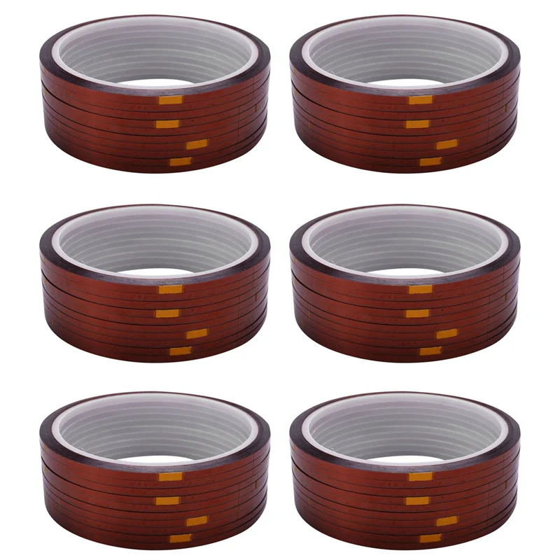 AT02-60 Rolls 33Mx3mm Heat Resistant Heat Temperature Adhesive Tape Sublimation Mug Tape,Brown Color