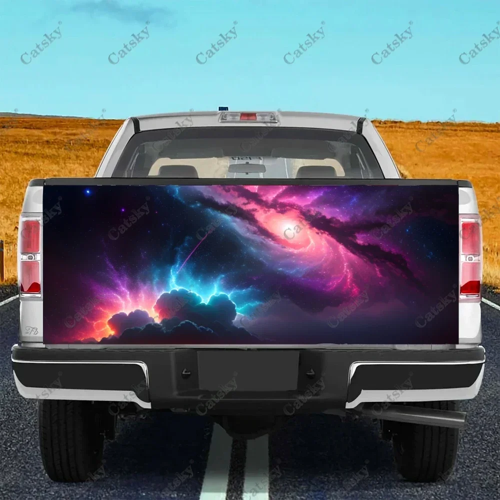 Galaxy Stars Space Truck Tailgate Wrap Professional Grade Material Universal Fit for Full Size Trucks Weatherproof Car Wash Safe