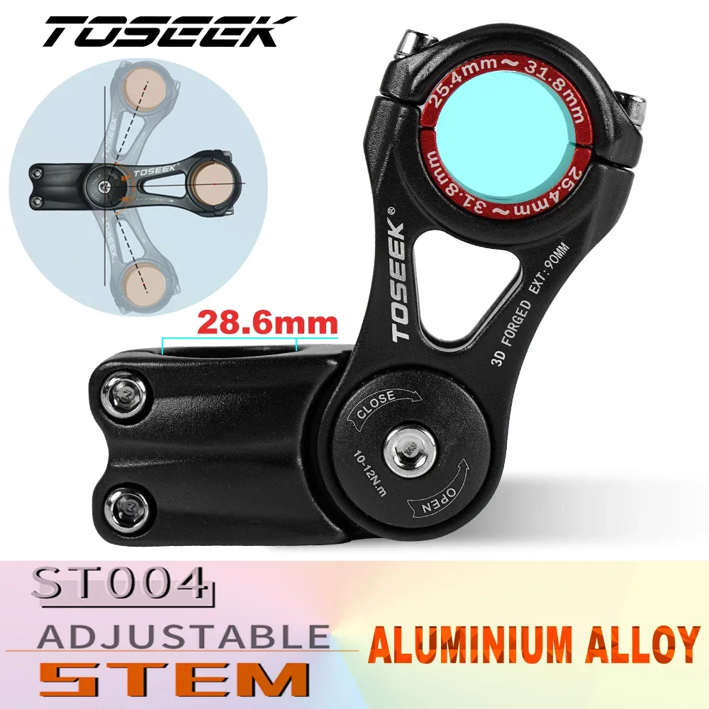 

Aluminium Alloy Bicycle Handlebar Stem Adjustable-85 To 85 Degree Length 90/110/145mm 25.4/31.8mm Handlebar 28.6mm Fork Clamp