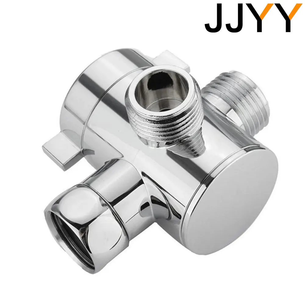 JJYY Multifunction 3 Way Shower Head Diverter Valve G1/2 Three Function Switch Adapter Connector