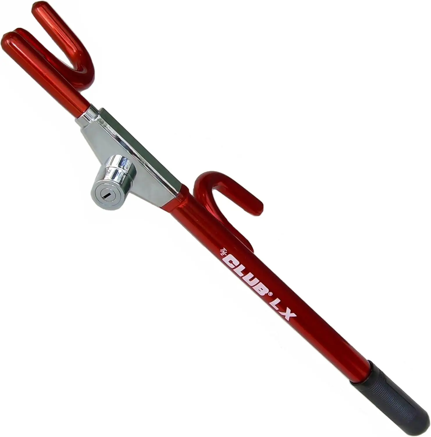 

Large Red Steering Wheel Lock for Enhanced Vehicle Security, Durable Anti-Theft Device