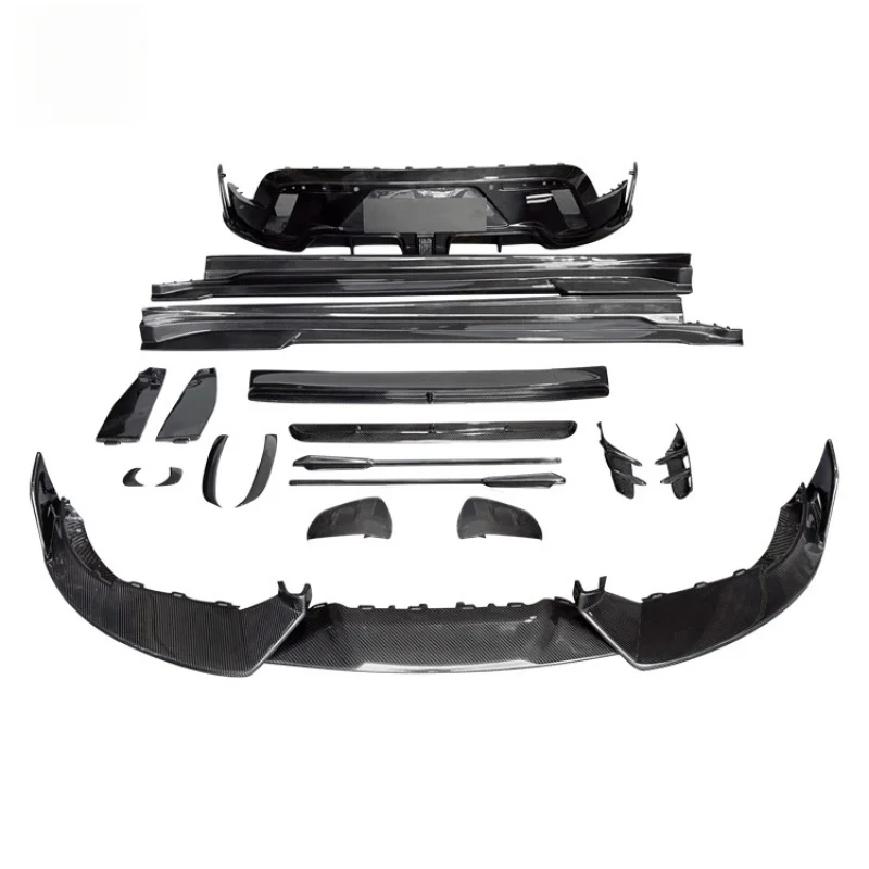 Suitable for Porsche Taycan upgrade with MSY dry carbon fiber front , rear lip, and side skirts car modification